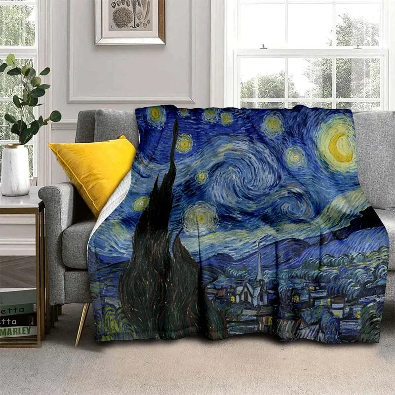 

Van Gogh Abstrakte Kunst starry sky blanket for bed Picnic blanket Sofa blanket Air conditioning blanket Customized blankets