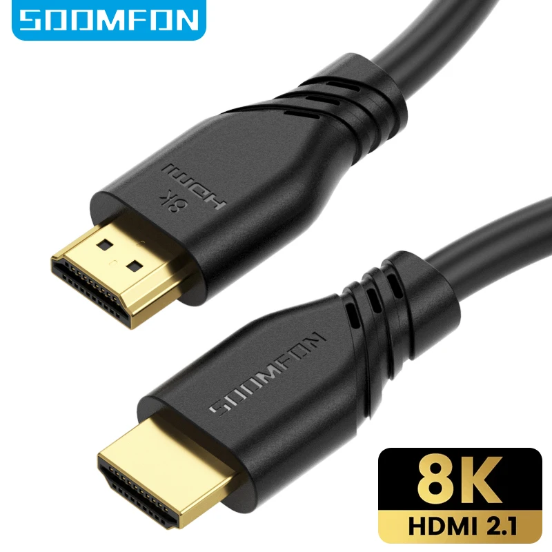 Soompon HDMI 2.1 ̺ 8K/60Hz 4K/120Hz HDMI й ̺ PS5 PS4 Ʈ TV   48Gbps ʰ  ̺