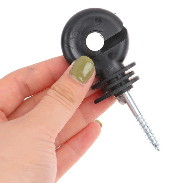 Új És Kiváló Minőségű 10Db/Tétel Gyűrűhorog Csavar Elektromos Kerítés Műanyag Önálló Támadási Legelőszigetelő - Image 6