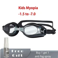 Kids Myopia Swimming Goggles for Boys Girls Ages 4-14 (Approximate) with Anti-fog Spray Swim Glasses  Eyewear 1