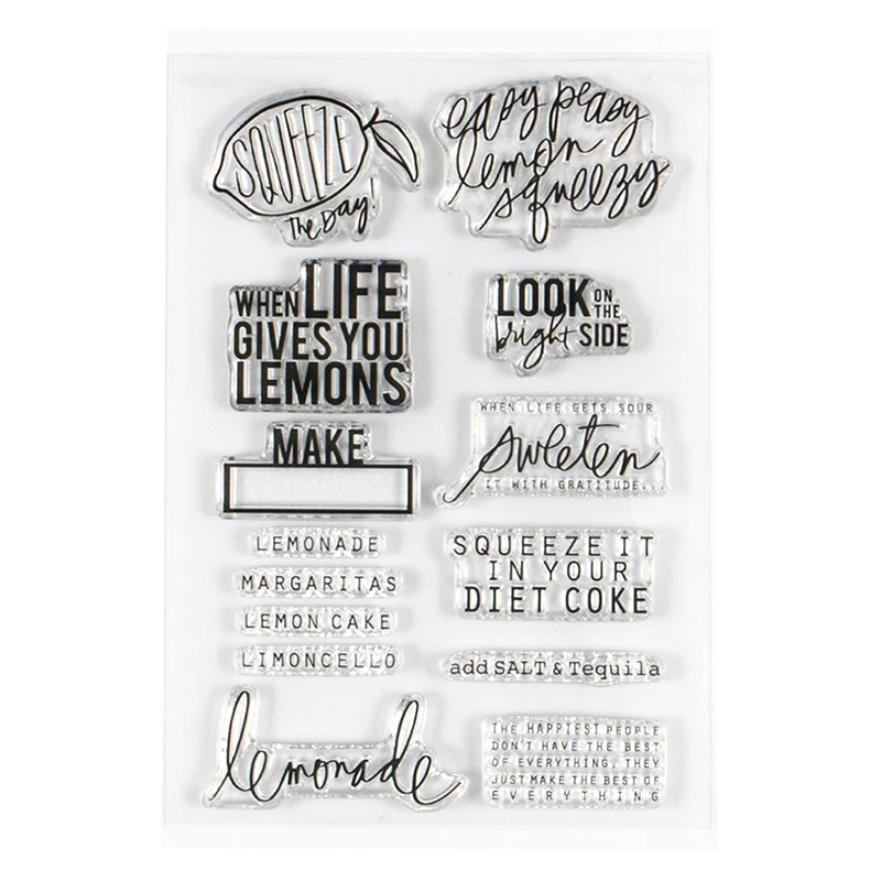 Clear Stamp Sheets for DIY Scrapbooking and Photo Albums - Letter and Number Design