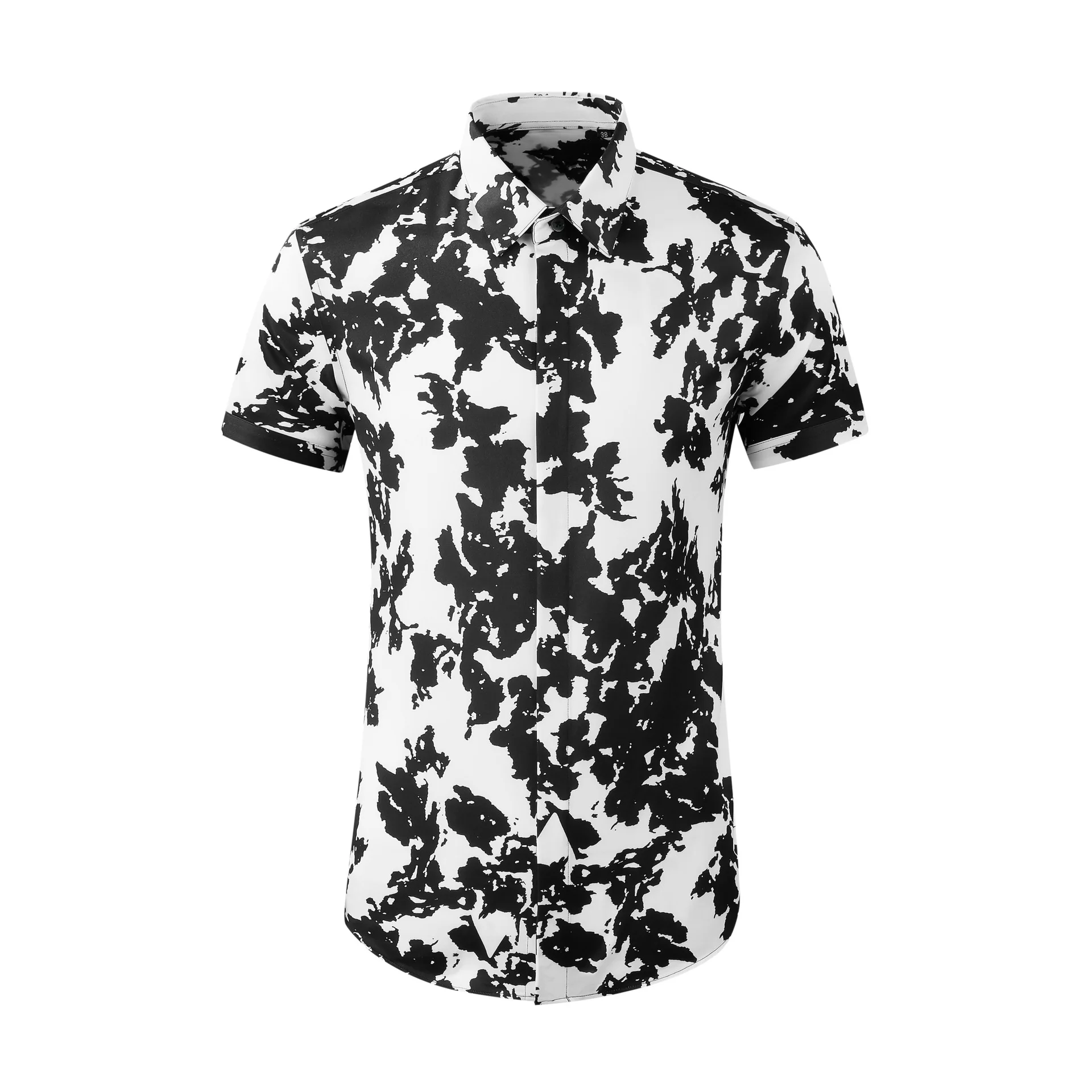 

High Quality Luxury Jewelry New Flower Shirt Men Long Sleeved Printed Fashion Shirt Large Size Casual Shirt