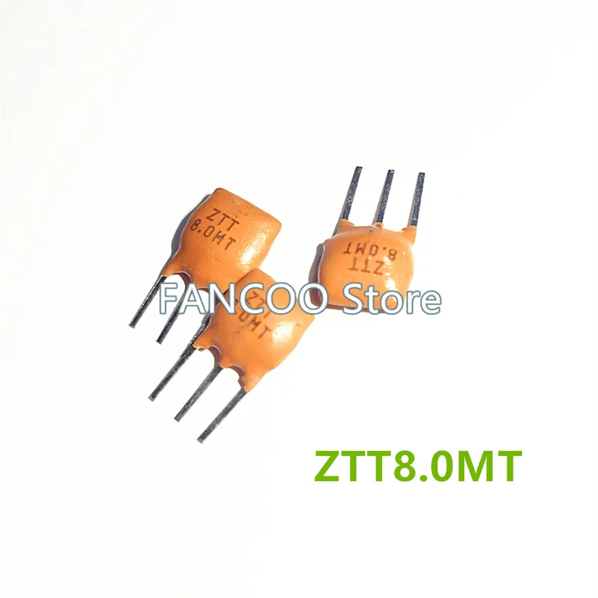100개 새 제품 ZTT8.0MT ZTT8.0 ZTT8.0M 8.000MHZ 세라믹 공진기