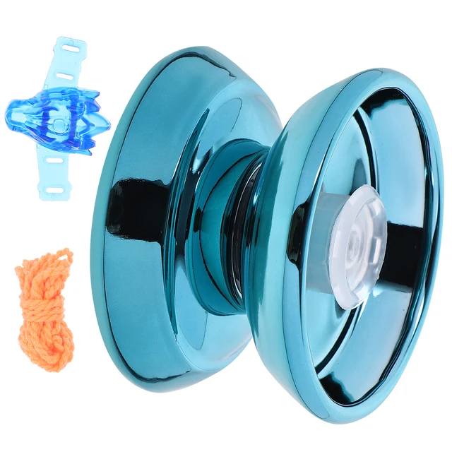1 set Beginner Yo-yo Blue Fixed Shaft String Ball Toy for Kids String Ball Toy Educational Competition Small Size Yoyo 2