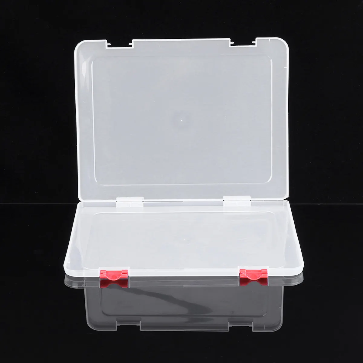 1Pcs 파일 보관 상자 문서 및 잡화용 PP 소재 데스크탑 정리함 휴대용 문서 홀더 깔끔한 보관 케이스 레드