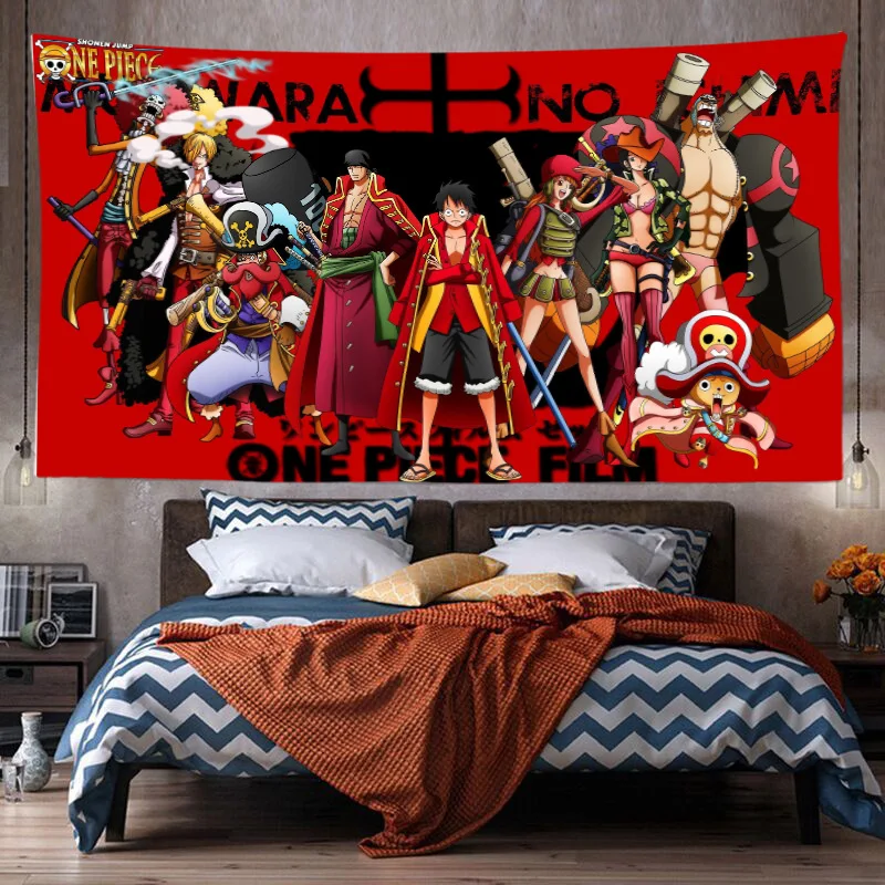 

One Piece Tapestry Room Decor Wall Hanging Cloth Bedroom Monkey D Luffy Boa Hancock Background Tapestries Dormitory Decoration