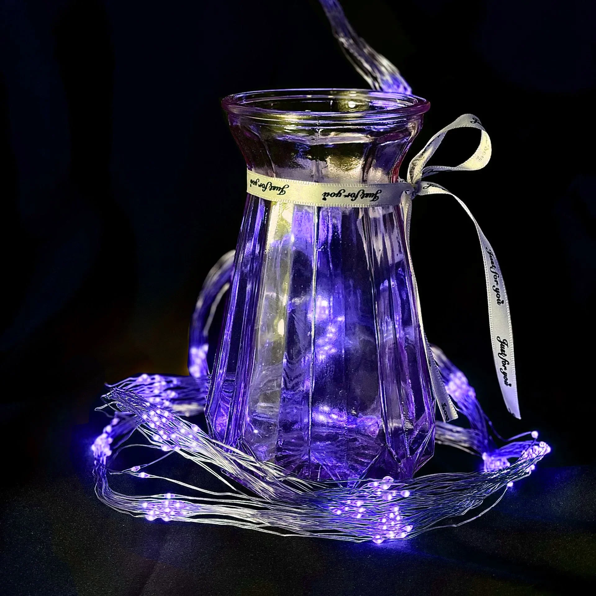 Enchanted Purple LED Waterfall Fairy String Lights for Holiday and Event Decoration