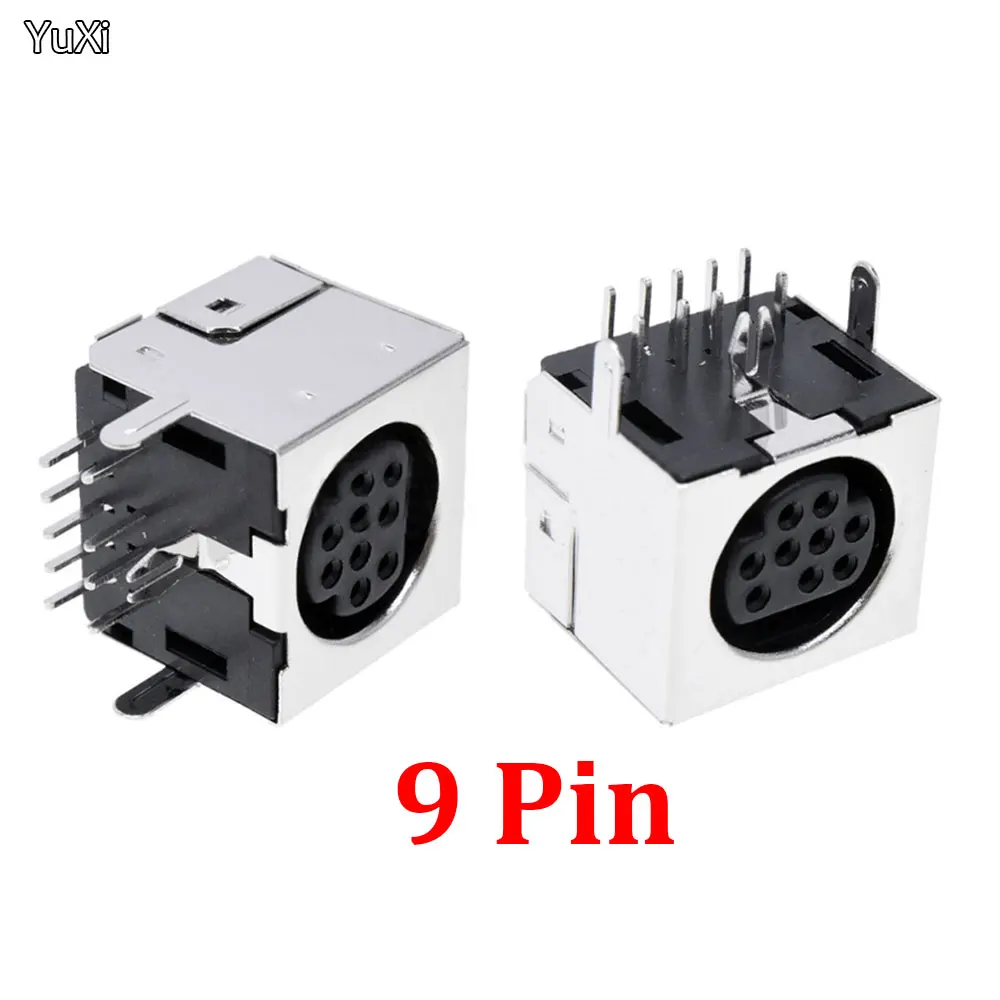 YUXI1pcsLCDTVSvideo9PinMiniDinSocketConnectorshieldRight