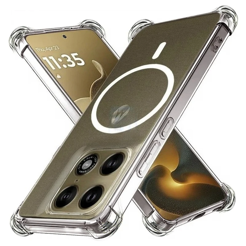 Transparent Shockproof Cover with MagSafe Magnetic Wireless Charging Compatibility