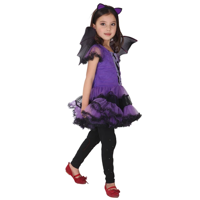 2023 Halloween Cosplay Girls Witch Vampire Dress Infant Zombie Devil  Skeleton Masquerade Carnival Party Children Clothing Set