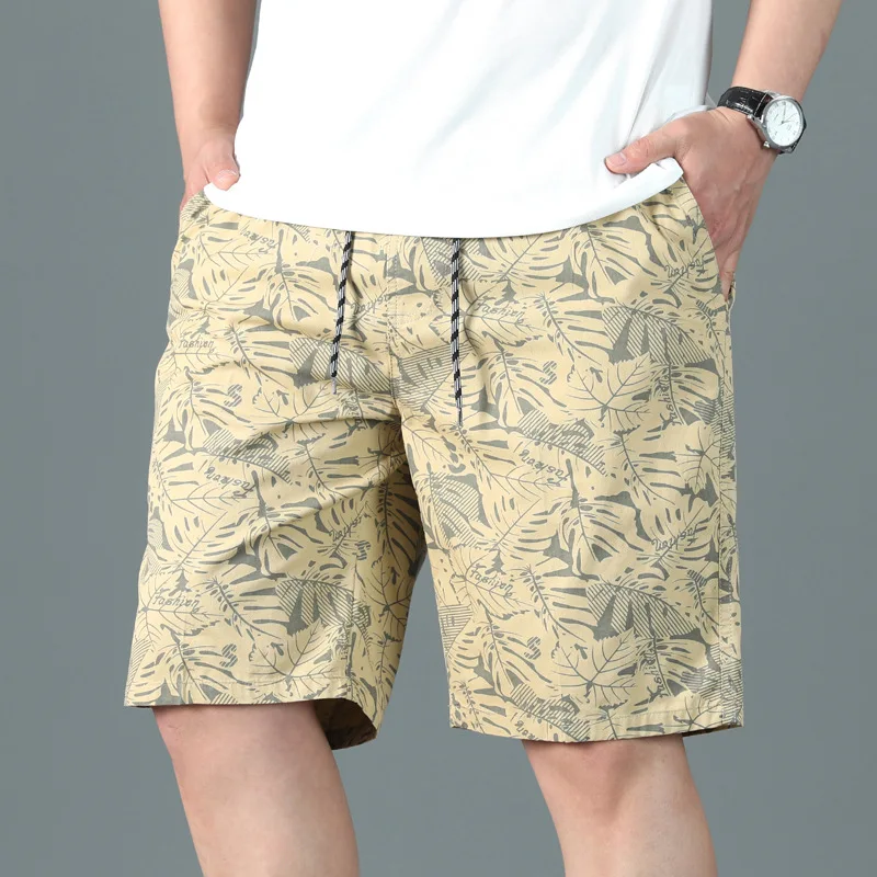 

Летние Новые камуфляжные хлопковые шорты мужские модные брендовые повседневные свободные прямые пятиконечные пляжные брюки