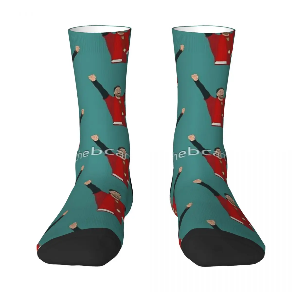 thumbnail image 1 of Calcetines de celebración de Jurgen Klopp para hombre y mujer, calcetines largos hasta la rodilla, calcetines para parejas, medias de skate con personalidad de hip hop, 1 of 5