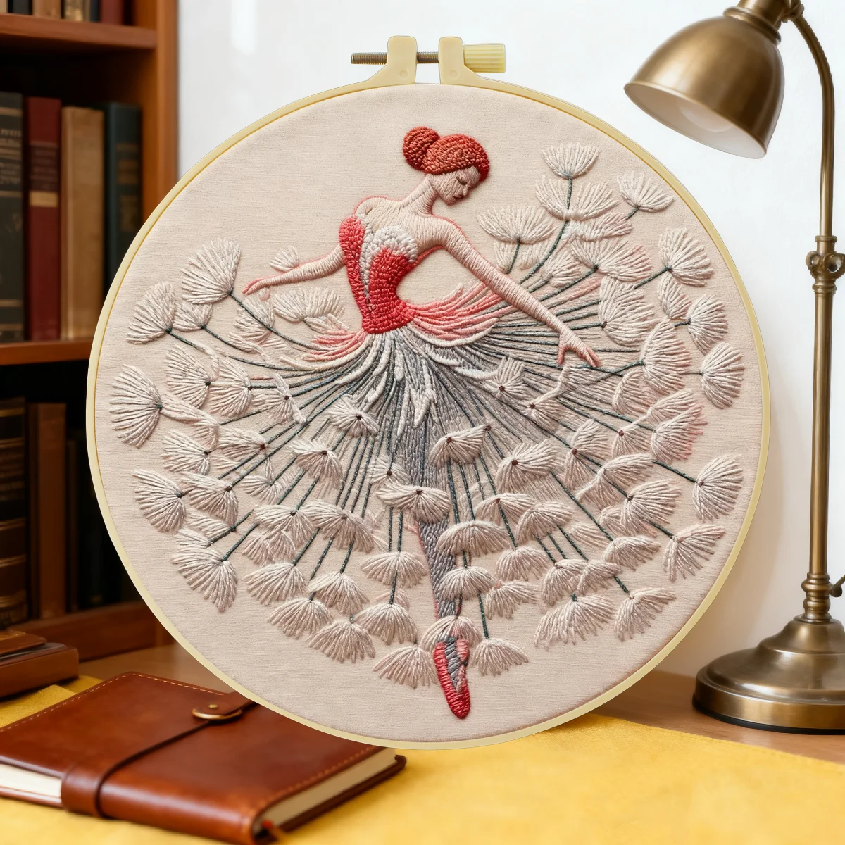 1 Stück 20X20CM/15X15CM 7,87/6,3 Zoll Stickerei-Starter-Kit für Frauen DIY-Kit DIY-Stickerei-Set Handarbeiten Heimdekoration Nähkunst