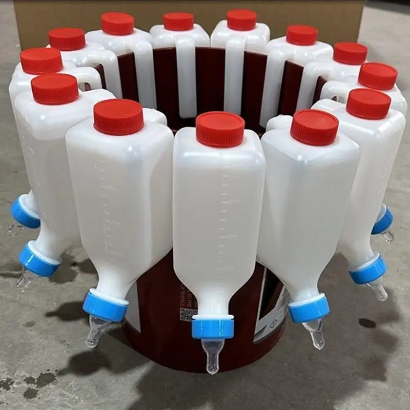 Hangable Lamb Milk Bottle Lamb Bottle Milk Bucket Milk Feeder With Clear Scale Soft Nipple Goat Bottle Lamb Feeder Bottle