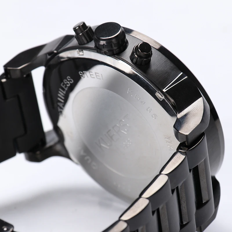 Men Wristwatch Chronoscope Women Sport Watch Steel Band Mix Color Dial Watch Leather Band Watch