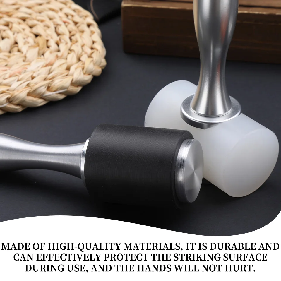 Leather Carving Hammer MIUSIE Professional Leather Carve Hammer Nylon Hammer Aluminum Handle Leathercraft Mallet Punch Printing Percussion DIY Tool