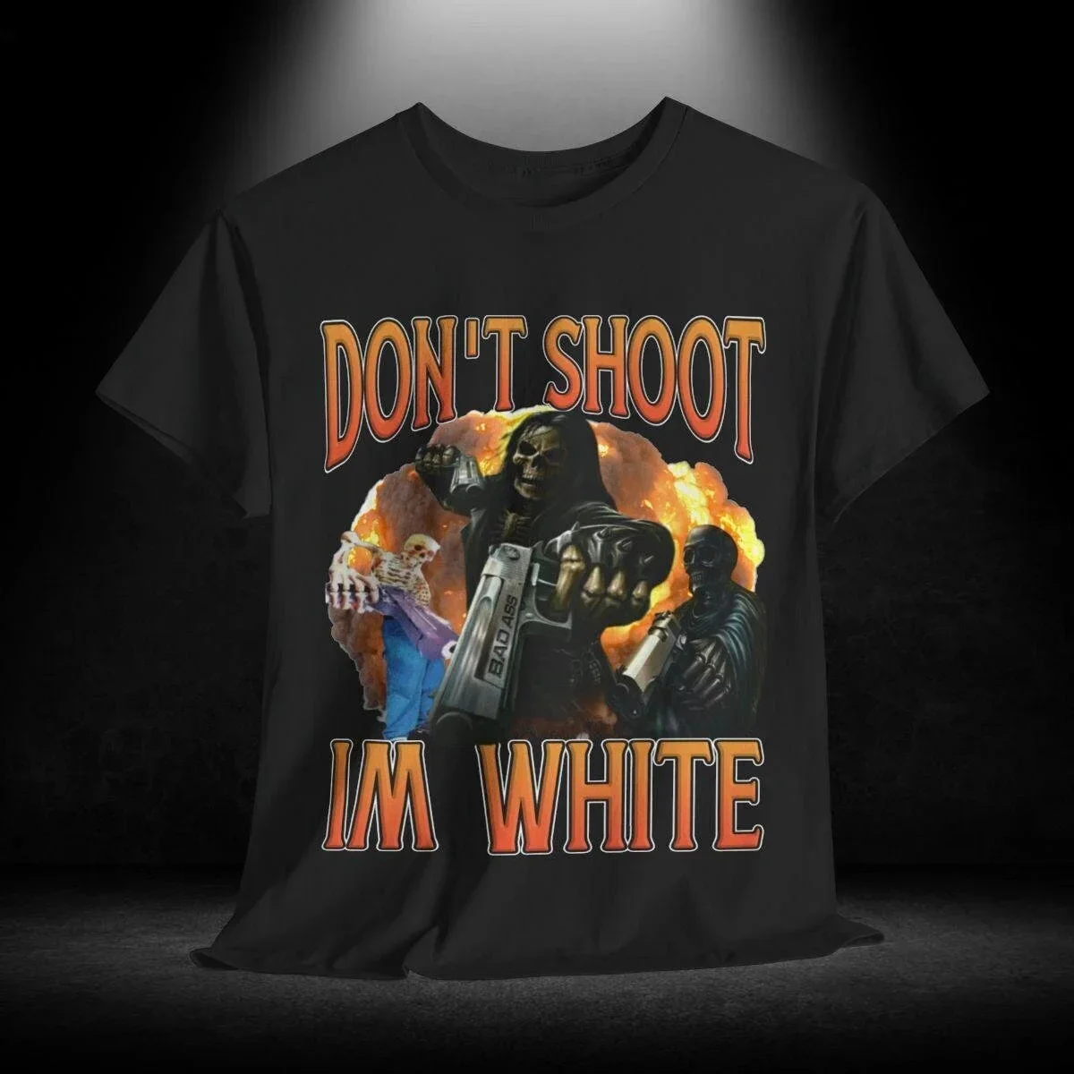 Lustiges ironisches Rassist-T-Shirt, Unisex, schwere Baumwolle, T-Shirt, sarkastischer Humor, Tops, Neuheit, Offensiv-Grafik, Kleidung, Anti-Discriminierung