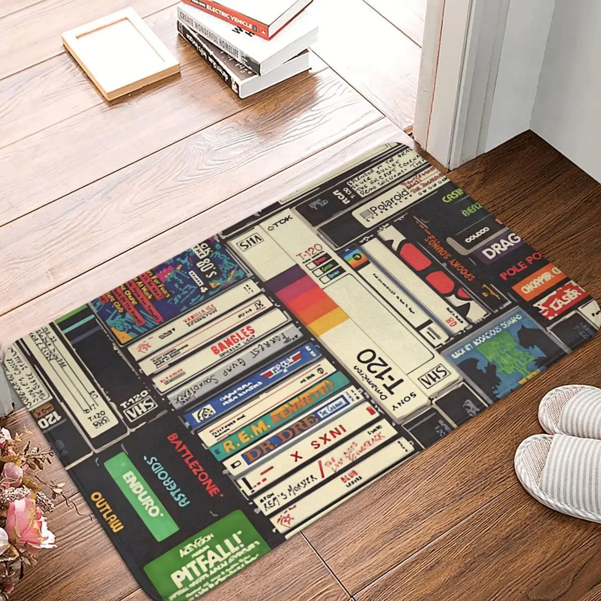 Cassette Vhs Attari Poster Meme Y2K Tappeto Antiscivolo Zerbino Camera Da Letto Tappetino Da Cucina Tappeto Di Benvenuto