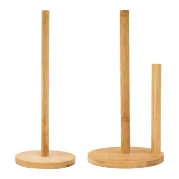 Wooden Paper Towel Holder – Kitchen & Bathroom Vertical Stand 1
