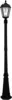 Solar Outdoor Lamp Post Light,Black Cast Aluminum and Beveled Glass Panels,Warm White LED with Omni-Direction Reflector, 87-inch 1