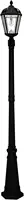 Solar Outdoor Lamp Post Light,Black Cast Aluminum and Beveled Glass Panels,Warm White LED with Omni-Direction Reflector, 87-inch 1