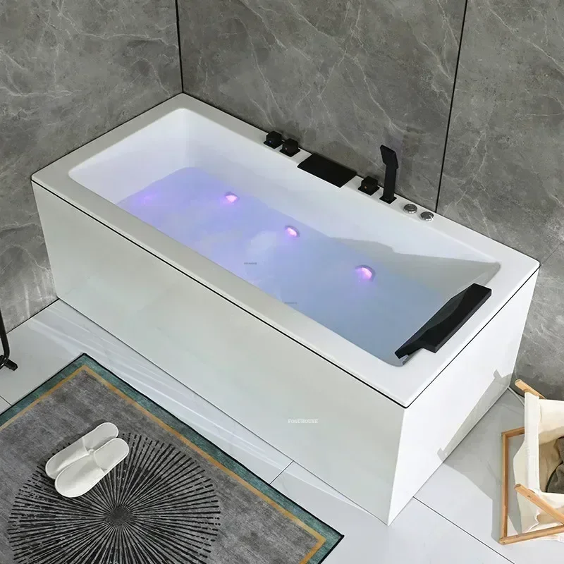 Small Apartment Household Bathtub Bathroom Supplies Surf Jacuzzi Homestay Constant Temperature Surf Massage Acrylic Bathtub L