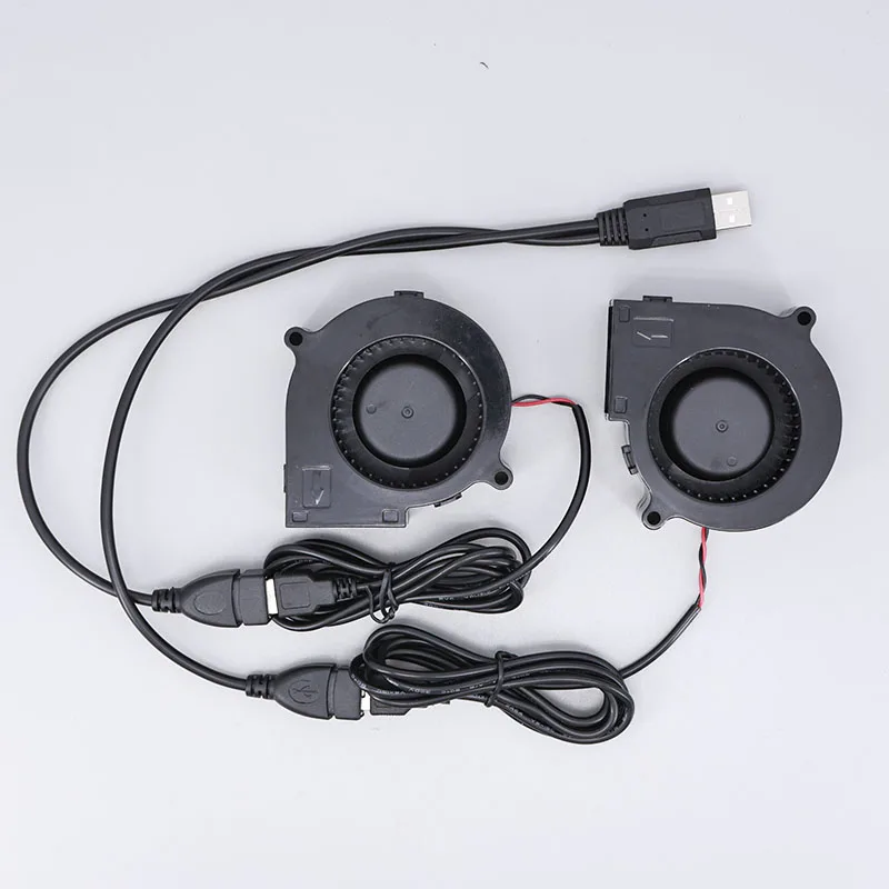 2 in 1 USB 케이블 듀얼 40mm 50mm 60mm 80mm 90mm 120mm DC 5V 전원 공급 USB 터보 블로워 팬 케이블 (AV 리시버 DVR 냉각용)