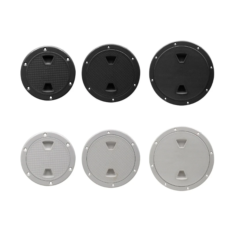 

Black/White Flat Inspection Boat Access Cover Lid Screw Out Deck Plate Dropship