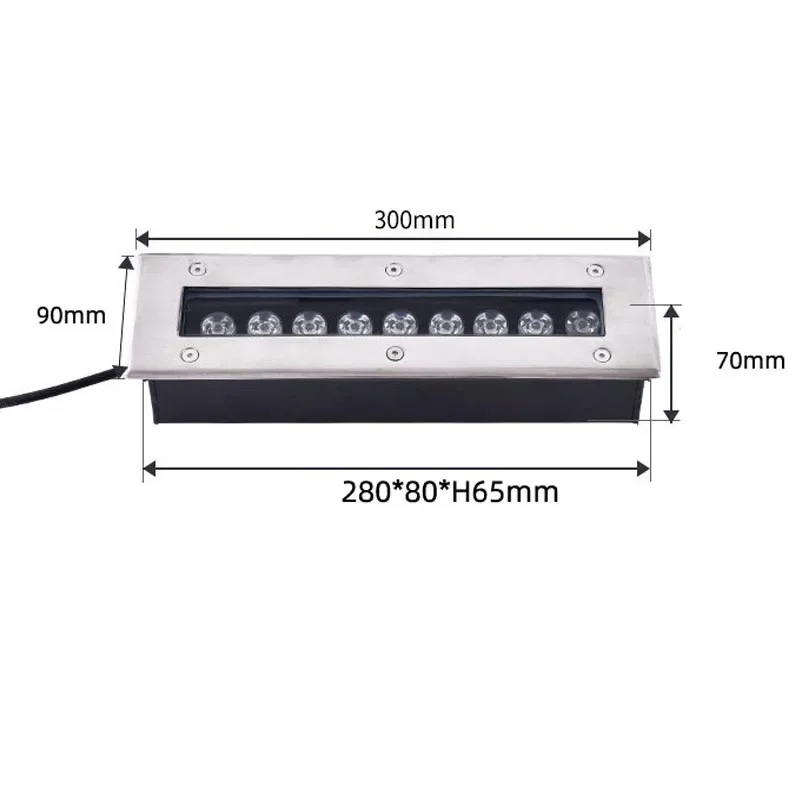 L300mm  9W