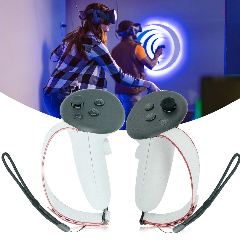 Enhanced VR Experience Bundle: Premium Battery Cover Kit, Adjustable Straps, and Joystick Caps for Optimal Comfort and Control