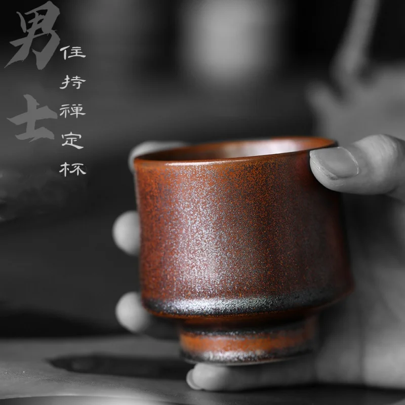 

★Tea Cup Ceramic Abbot Zen Cup Jingdezhen Handmade Master Cup Single Cup Household Men's Kung Fu Tea Set Tea Tasting Cup