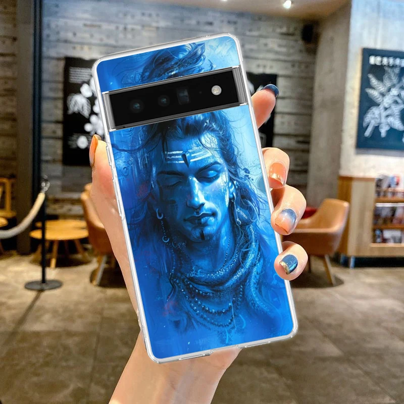 Clear Soft TPU Phone Case with Lord Shiva and Buddha Design