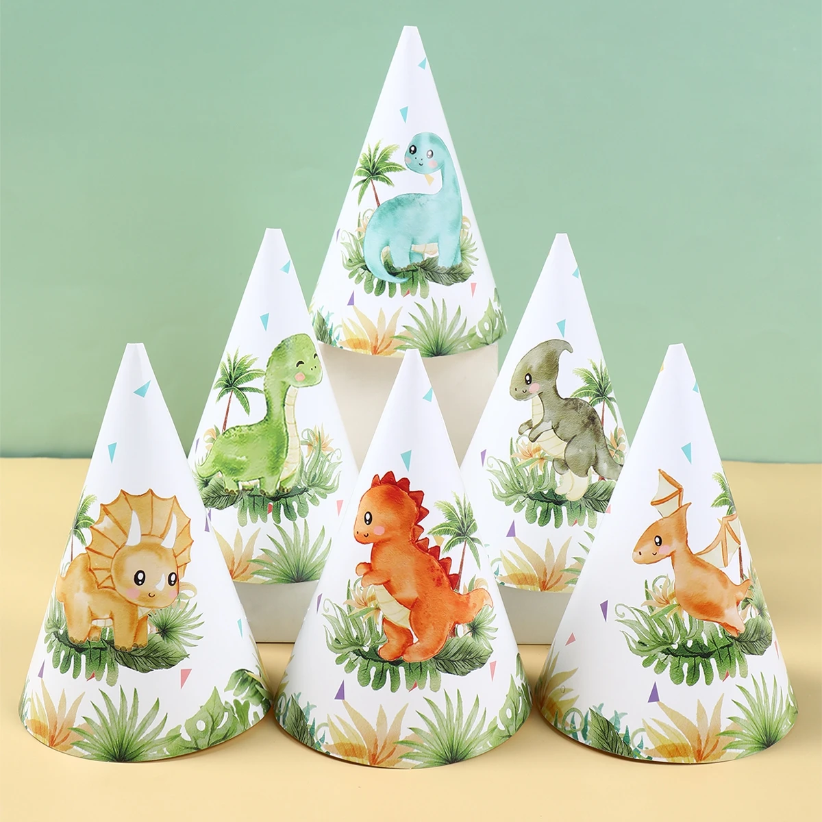 Jungle Dinosaur Theme Party Paper Hat Birthday Supplies For Kids Boys Carnival Hat Party Hat