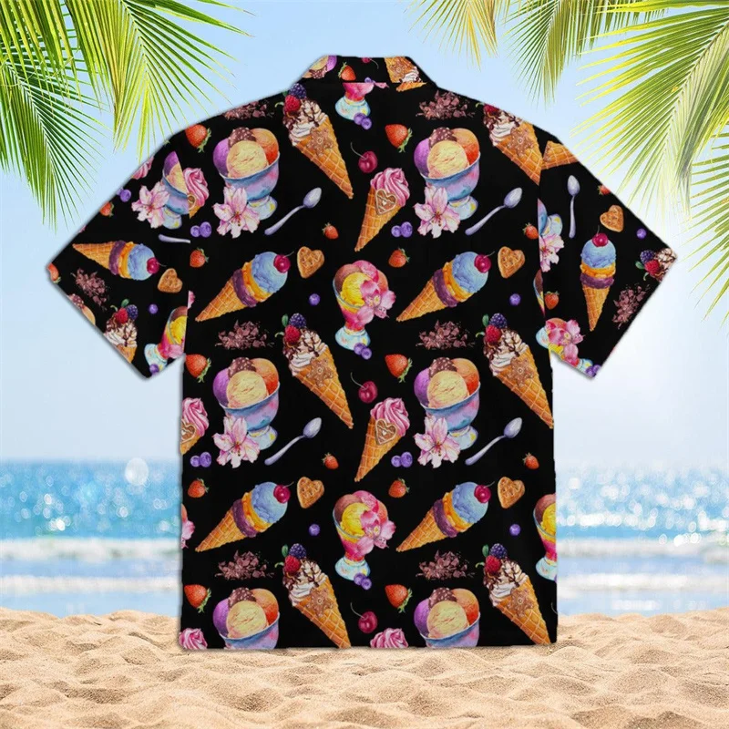 thumbnail image 1 of Las más nuevas camisetas holgadas y transpirables con estampado 3D de muñeco de nieve y helado para hombre y mujer, camisetas de manga corta para fiesta en la playa, 1 of 5