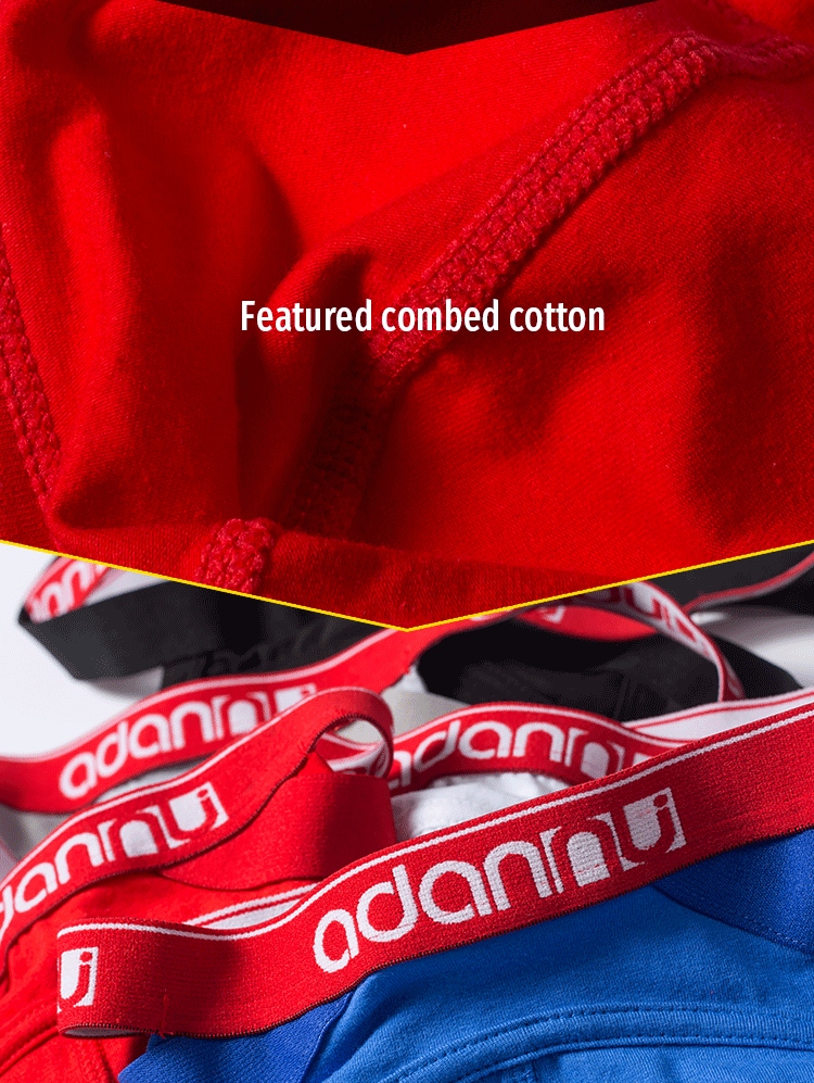 Description Picture 4 of itemNew Product Men Underwear Cotton Sexy Gay Jockstrap Breathable Male Panties Men Thong U Pouch Comfortable Underpants AD43