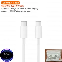 Xiaomi High-Speed 120W USB Type-C Turbo Fast Charging Cable for 1m (5A C to C Cable)
