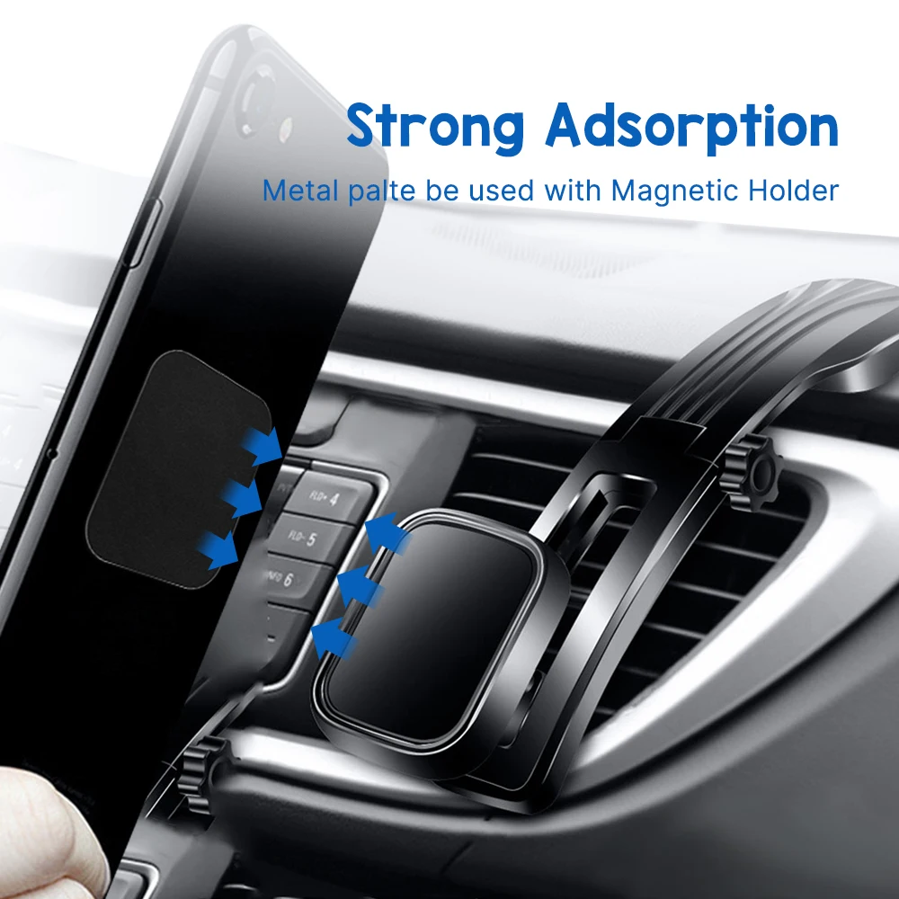 Autocollant universel de plaque de métal pour support de téléphone de  voiture magnétique, remplacement de plaque de métal, kit de feuille de fer  pour support magnétique - AliExpress