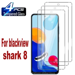 Premium 9H Tempered Glass Screen Protector - Set of 2/4 Pieces for 2 pieces (Blackview shark 8)