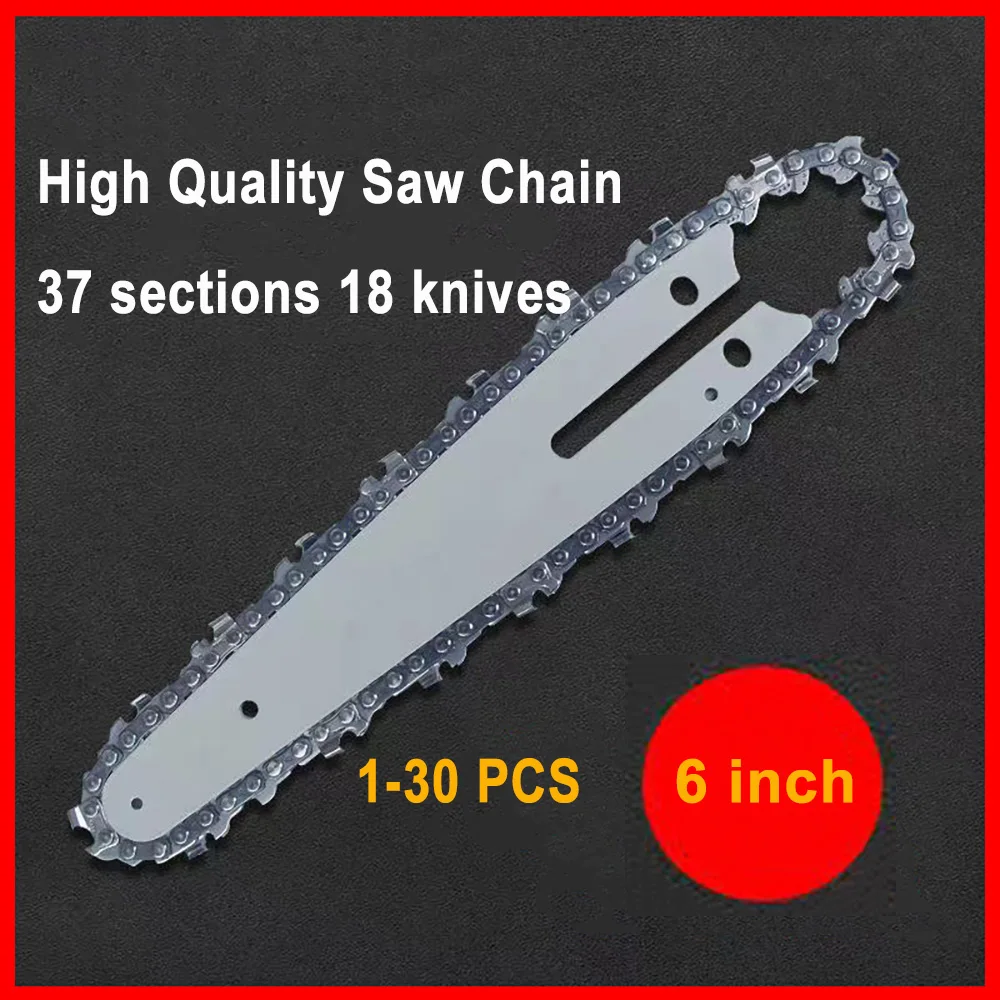 

1-30pcs Set Sharp Mini And Plate Cordless Cutting Chains Saw Branch Inch Wood Chain Chainsaw Electric Guide 6 Chain Replacement