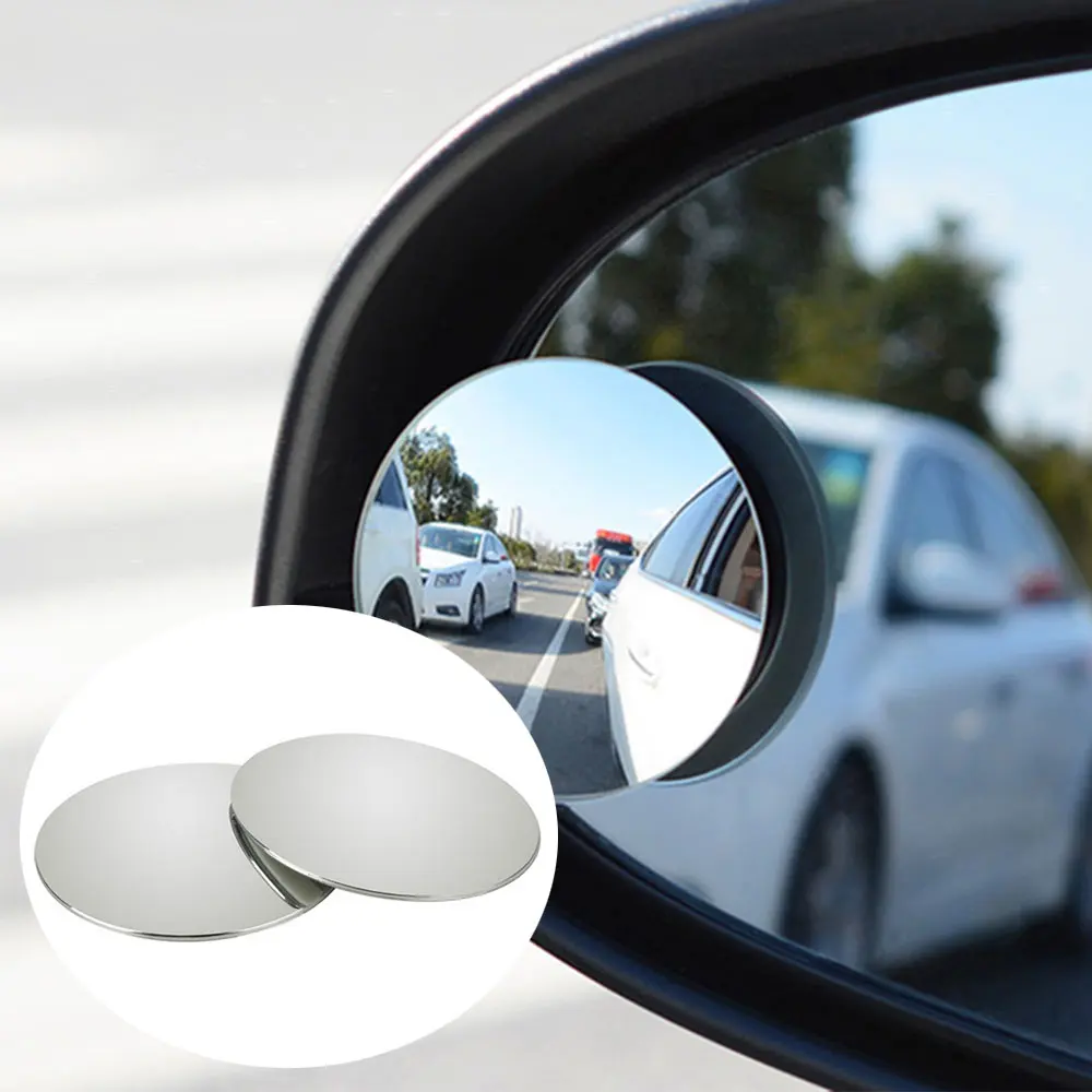 Blind Spot Mirror Wide Angle Mirror Car 360-degree Wide Angle Adjustable Rotation Round Convex Mirror Vehicle Rearview Auxiliary Blind Spot Mirrors Car Accessories