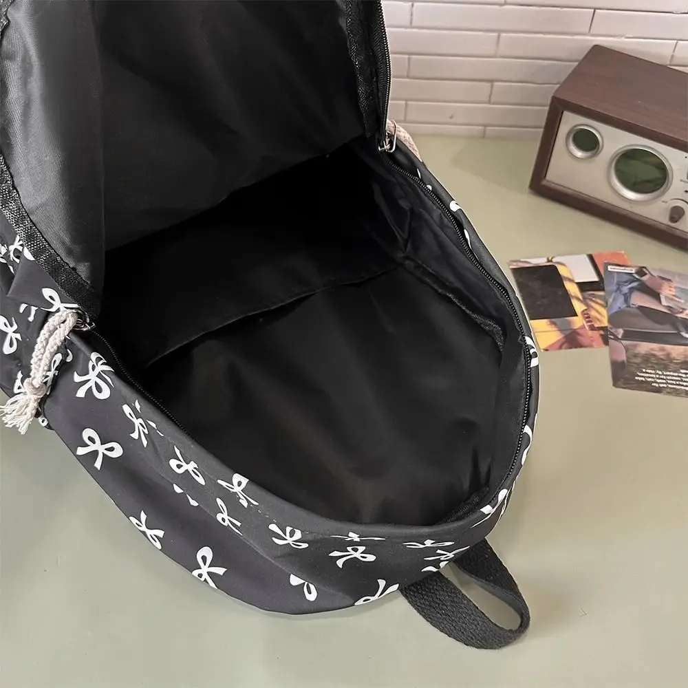 1Pcs Durable Lightweight Bow Backpack Nylon Cute Students School Bag Large Capacity Storage Bag for Girls 4