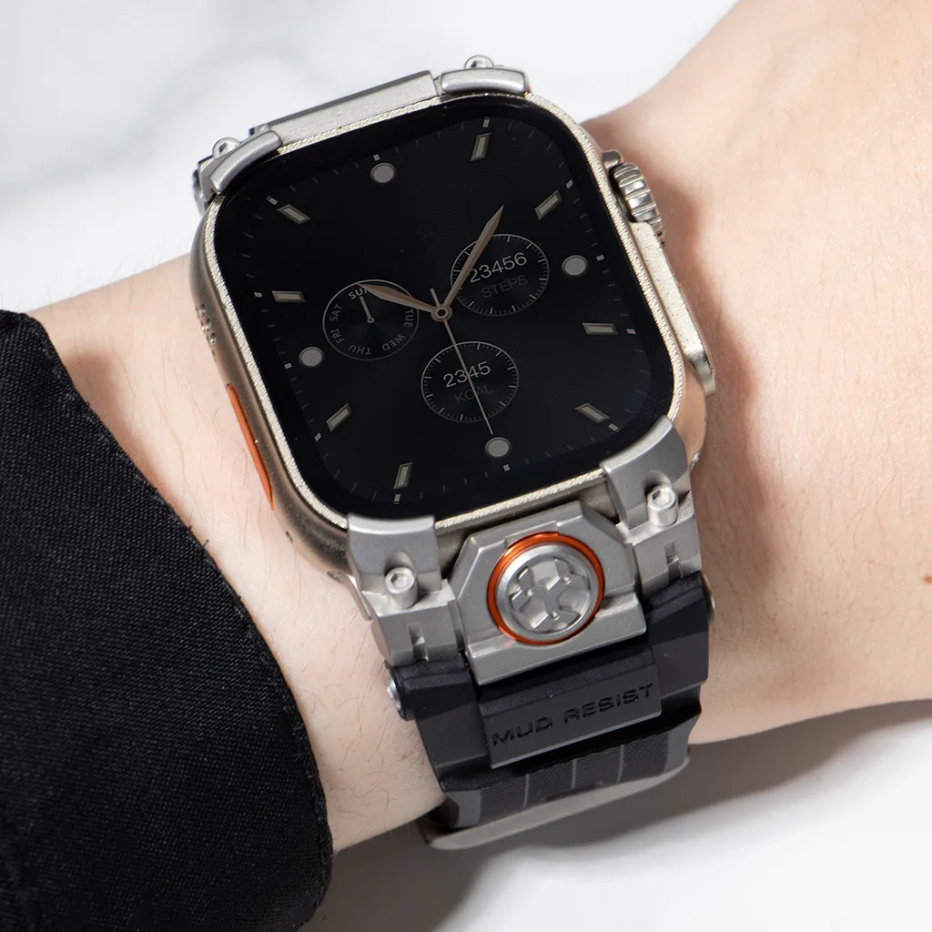 Luxury Titanium Silicone Sports Strap for Apple Watch - Premium Bracelet Accessories