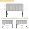 Adjustable Headboard for Full/Queen Size Bed Frame, Linen Fabric Bed Headboard with Storage & RGB LED Light in Modern Vertical 4