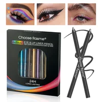 12 Colors Glitter & Shimmer Eyeliner Stick Pack - Long-Wearing Blue Tone Eyeliner Pencil with Smooth Application - Versatile 1