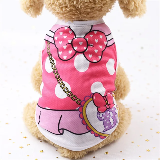 Pet Dog Clothes Cartoon Clothing Puppy Dogs Soft Vests Summer Shirt Casual T-Shirt for Small Pet Supplies 3