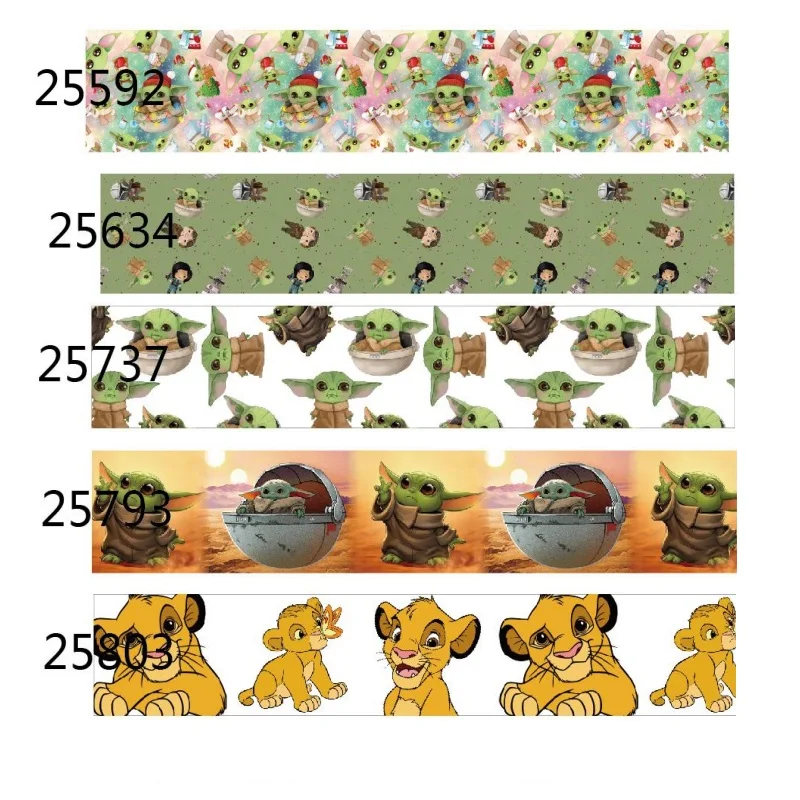 

1inch 1.5inch Disney Cartoon Grosgrain Ribbon 25mm 38mm for Hairbows Sewing Accessories Craft Material DIY