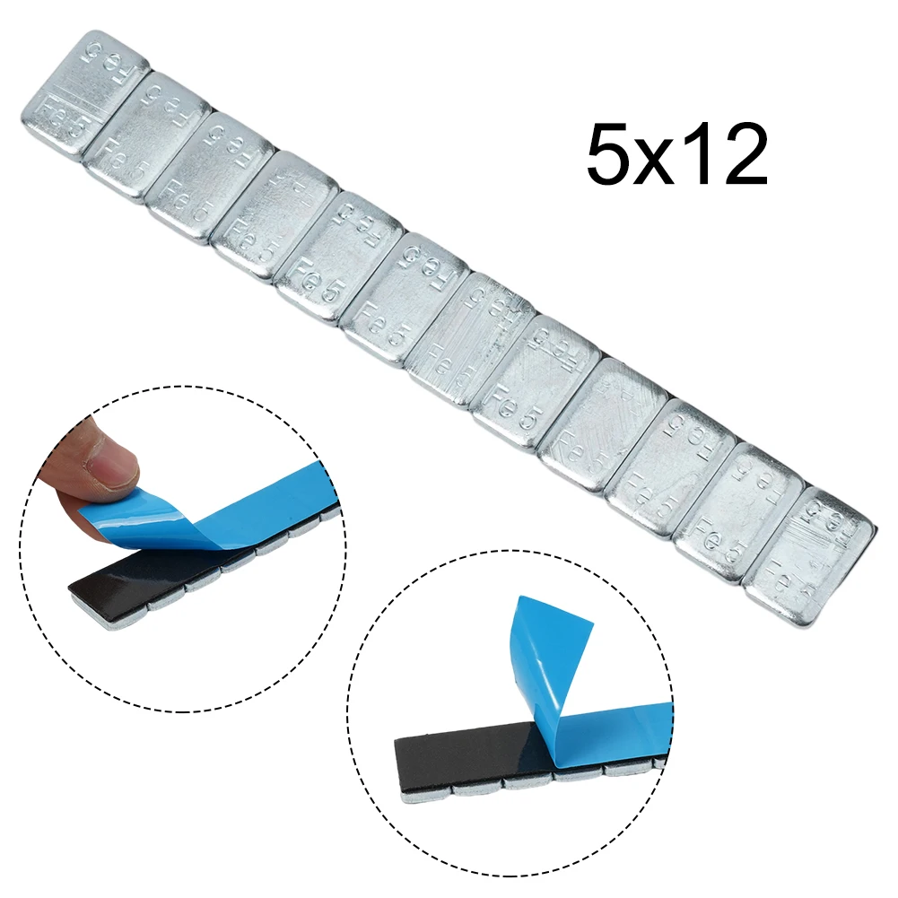 

1pc (5+10)×4 , 5×12 Easy-to-Install Adhesive Iron Wheel Balance Weights – Enhance Your Vehicle's Performance 151*19MM