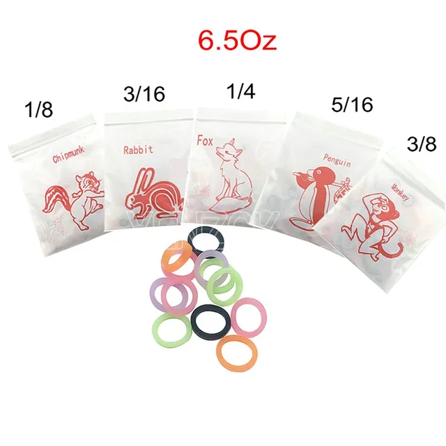 500pcs=5 Bags Colorful Dental Orthodontic Elastics Rubber Bands Ligature Ties 6.5OZ Latex Braces Traction Ring