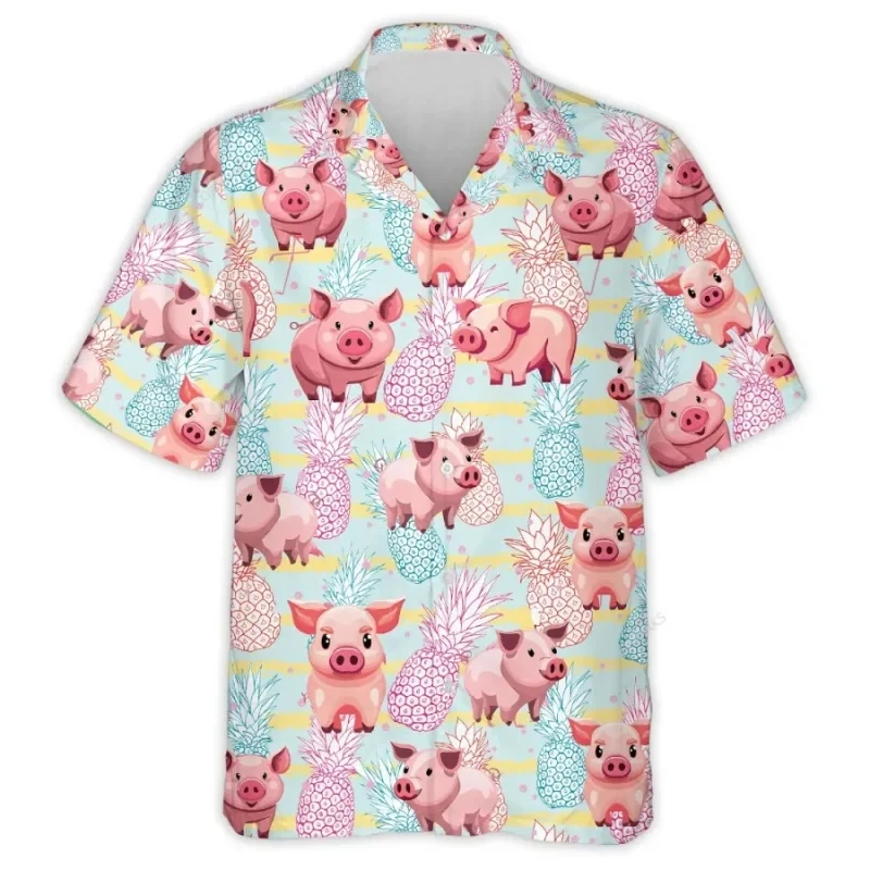 thumbnail image 1 of Camisas hawaianas de moda para hombre, camisetas playeras de manga corta de gran tamaño, ropa informal de playa, ropa formal de verano, 1 of 4