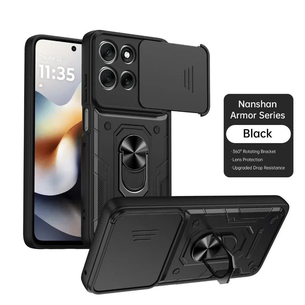 Slide Camera Protection 360° Ring Holder Phone Case